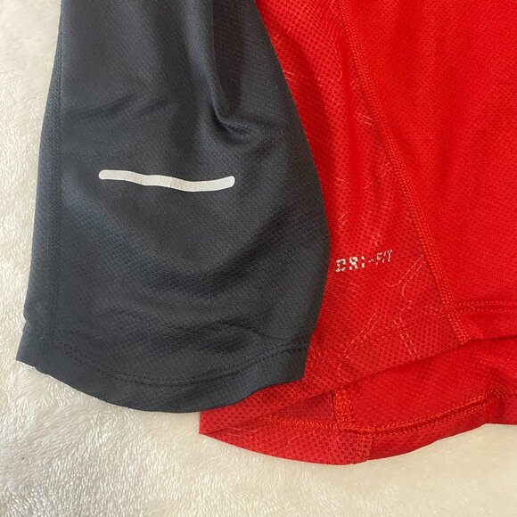Nike Running Dri-Fit 1/4 Zip Long Sleeve Pullover Athletic Strech Red Mens XXL - Picture 7 of 9